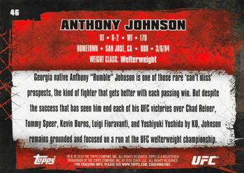 2010 Topps UFC #46a Anthony Johnson Back