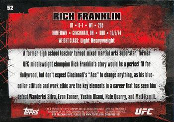 2010 Topps UFC #52a Rich Franklin Back