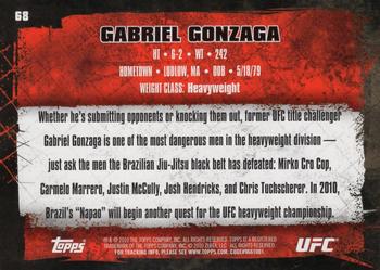 2010 Topps UFC #68 Gabriel Gonzaga Back