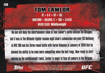 2010 Topps UFC #119 Tom Lawlor Back