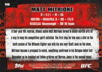 2010 Topps UFC #146 Matt Mitrione Back