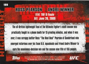 2010 Topps UFC #199 Ross Pearson / Andre Winner Back