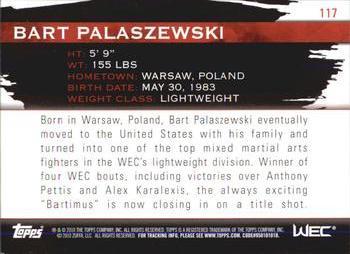 2010 Topps UFC Knockout #117 Bart Palaszewski Back
