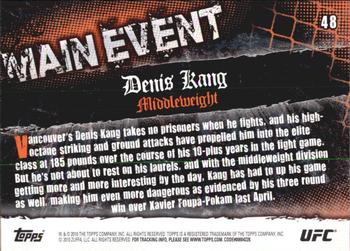 2010 Topps UFC Main Event #48 Denis Kang Back