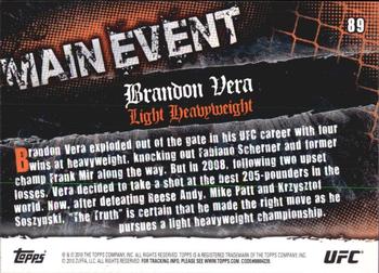 2010 Topps UFC Main Event #89 Brandon Vera Back