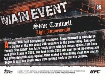 2010 Topps UFC Main Event #90 Steve Cantwell Back