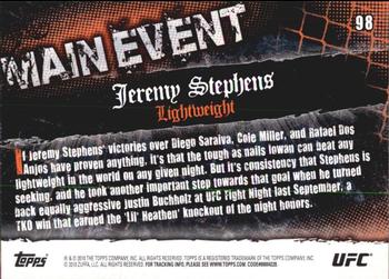 2010 Topps UFC Main Event #98 Jeremy Stephens Back