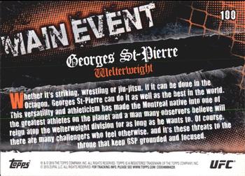 2010 Topps UFC Main Event #100 Georges St-Pierre Back