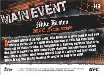 2010 Topps UFC Main Event #143 Mike Brown Back