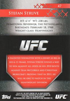 2011 Topps UFC Title Shot #47 Stefan Struve Back