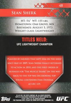 2011 Topps UFC Title Shot #48 Sean Sherk Back