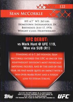 2011 Topps UFC Title Shot #122 Sean McCorkle Back