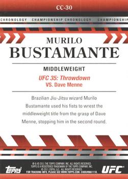 2011 Topps UFC Title Shot - Championship Chronology #CC-30 Murilo Bustamante Back