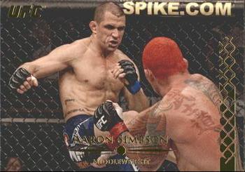 2011 Topps UFC Title Shot - Gold #30 Aaron Simpson Front