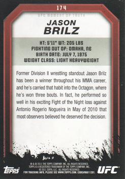2011 Topps UFC Moment of Truth #174 Jason Brilz Back