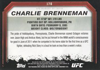 2011 Topps UFC Moment of Truth #179 Charlie Brenneman Back