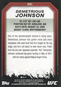 2011 Topps UFC Moment of Truth #201 Demetrious Johnson Back