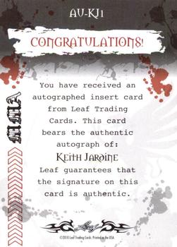 2010 Leaf MMA - Autographs Red #AU-KJ1 Keith Jardine Back