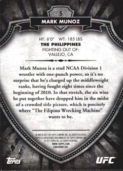 2012 Topps UFC Bloodlines #5 Mark Munoz Back