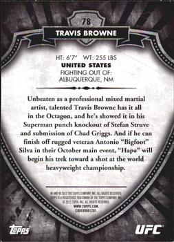2012 Topps UFC Bloodlines #78 Travis Browne Back