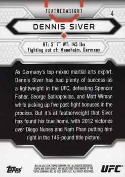 2013 Finest UFC #4 Dennis Siver Back