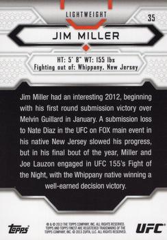 2013 Finest UFC #35 Jim Miller Back