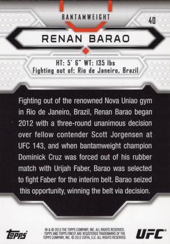 2013 Finest UFC #40 Renan Barao Back