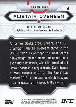 2013 Finest UFC #41 Alistair Overeem Back