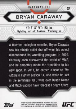 2013 Finest UFC #84 Bryan Caraway Back