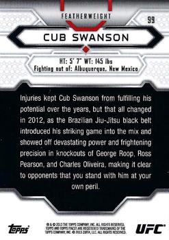 2013 Finest UFC #99 Cub Swanson Back