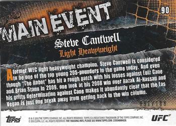 2010 Topps UFC Main Event - Black #90 Steve Cantwell Back