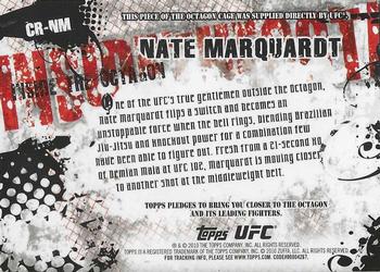 2010 Topps UFC Main Event - Cage Relics #CR-NM Nate Marquardt Back