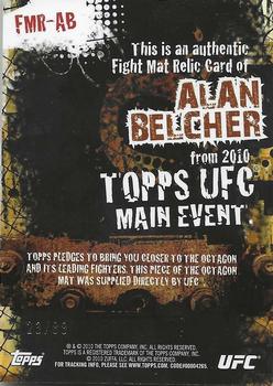 2010 Topps UFC Main Event - Fight Mat Relics Bronze #FMRAB Alan Belcher Back