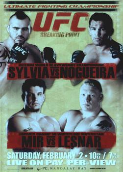 2010 Topps UFC Main Event - Fight Poster #FPR-UFC81 UFC 81 / Tim Sylvia / Antonio Rodrigo Nogueira / Frank Mir / Brock Lesnar Front