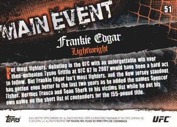 2010 Topps UFC Main Event - Gold #51 Frankie Edgar Back
