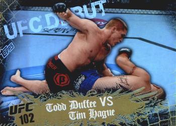 2010 Topps UFC Main Event - Gold #126 Todd Duffee / Tim Hague Front