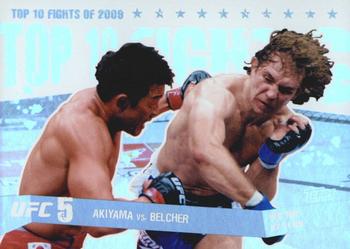 2010 Topps UFC Main Event - Top 10 Fights of 2009 #15 Yoshihiro Akiyama / Alan Belcher Front
