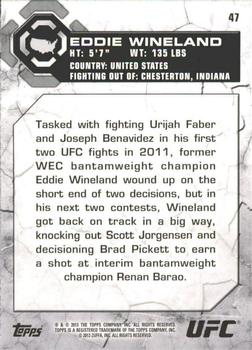 2013 Topps UFC Bloodlines #47 Eddie Wineland Back
