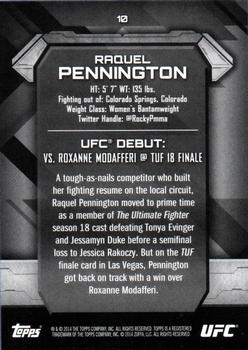 2014 Topps UFC Knockout #10 Raquel Pennington Back