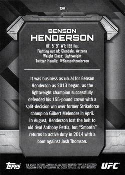 2014 Topps UFC Knockout #12 Benson Henderson Back
