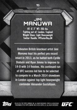 2014 Topps UFC Knockout #15 Jimi Manuwa Back