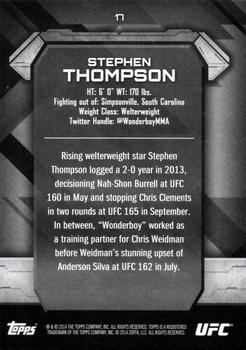 2014 Topps UFC Knockout #17 Stephen Thompson Back