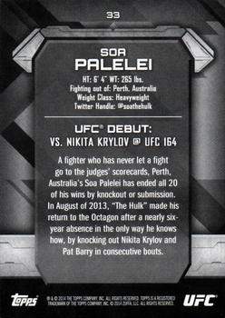 2014 Topps UFC Knockout #33 Soa Palelei Back