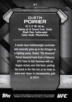 2014 Topps UFC Knockout #47 Dustin Poirier Back