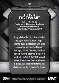 2014 Topps UFC Knockout #48 Travis Browne Back