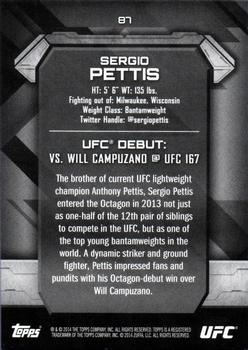 2014 Topps UFC Knockout #87 Sergio Pettis Back