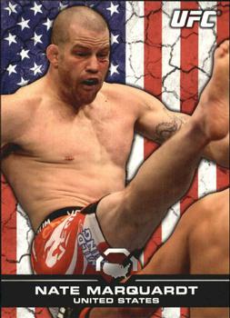2013 Topps UFC Bloodlines - Flag Parallel #130 Nate Marquardt Front