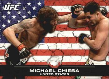 2013 Topps UFC Bloodlines - Flag Parallel #144 Michael Chiesa Front