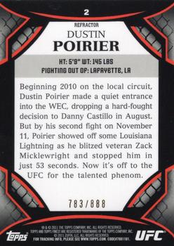 2011 Finest UFC - Refractors #2 Dustin Poirier Back