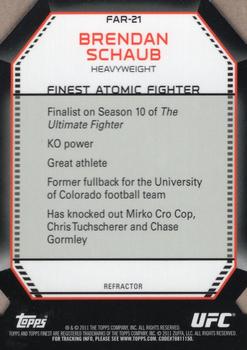2011 Finest UFC - Atomic Refractors #FAR-21 Brendan Schaub Back
